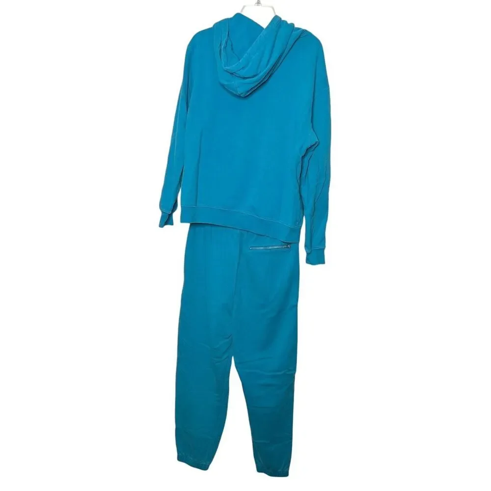 Jordan Men's Blue Essentials Statement Fleece Pullover Hoodie and sweatpants med